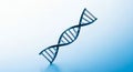 DNA double helix model on blue gradient background Royalty Free Stock Photo
