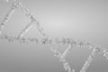 3d rendering DNA molecule on the gray background