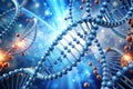 DNA Molecules on the Science Background Royalty Free Stock Photo