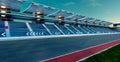 3d rendering does not exist futuristic Racetrack Circuit