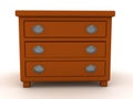 3D Rendering of dresser wardrobe