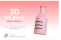 3d rendering drink bottle illustration object high resolution