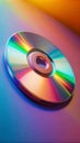 3d rendering of dynamic compact disk. Generative AI