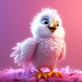 Super Cute Pixar Style Vole Tale Eagle Holding Corn And Singing