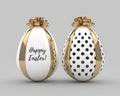 3d rendering of Easter elegant eggs Royalty Free Stock Photo