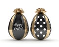 3d rendering of Easter elegant eggs Royalty Free Stock Photo