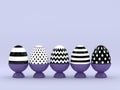 3d rendering of Easter elegant eggs Royalty Free Stock Photo