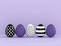 3d rendering of Easter elegant eggs Royalty Free Stock Photo