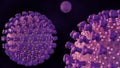 3d rendering of Echovirus or enteric cytopathic human orphan virus
