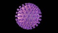 3d rendering of Echovirus or enteric cytopathic human orphan virus