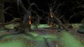 3D rendering of the eerie forest