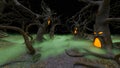 3D rendering of the eerie forest