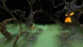 3D rendering of the eerie forest
