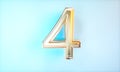 3d rendering effect metal number 4