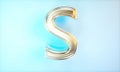 3d rendering effect metal number S