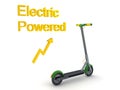 3D Rendering of an electric powered scooter Royalty Free Stock Photo