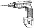 3d rendering of a electric screwdriver