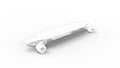 3d rendering of a electric skateboard isolated in white background Royalty Free Stock Photo