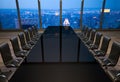 Empty boardroom in an office at New York City