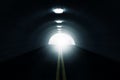 3d rendering of empty highway tunnel with white light Royalty Free Stock Photo