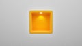 3d rendering of Empty Rounded Niche Shelf Display In The Wall. Royalty Free Stock Photo
