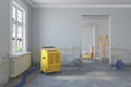 3d rendering - empty scandinavian room - dehumidifier - renovate