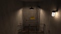 3d-illustration of an empty and scary nucelar facility corridor