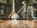 3D rendering, Empty stone table top with light bokeh on blurred restaurant background Royalty Free Stock Photo