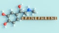 3d rendering of epinephrine or adrenaline molecule Royalty Free Stock Photo