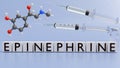 3d rendering of epinephrine or adrenaline molecule Royalty Free Stock Photo