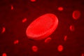 3d rendering of erythrocyte or red blood corpuscle. 3d illustration of Red blood cells