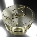 3D rendering. Ethereum cryptocurrency concept.