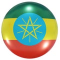 Ethiopia national flag button