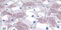 3d rendering 500 euros banknotes Royalty Free Stock Photo