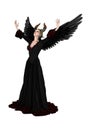 3D Rendering Evil Queen on White