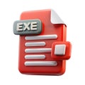 A 3d rendering of an executable file icon, symbolizing software and application data Royalty Free Stock Photo