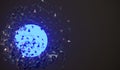 Exploding Sphere With Glowing Core
