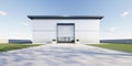 3d rendering of exterior of commercial building for industrial background Royalty Free Stock Photo