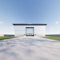 3d rendering of exterior of commercial building for industrial background Royalty Free Stock Photo