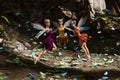 A fairies flying in magical forest