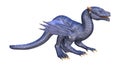 3D Rendering Fairy Tale Blue Dragon on White Royalty Free Stock Photo