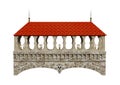 3D Rendering Fairy Tale Bridge on White