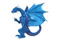 3D Rendering Fairy Tale Dragon on White Royalty Free Stock Photo