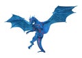 3D Rendering Fairy Tale Dragon on White Royalty Free Stock Photo