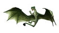 3D Rendering Fairy Tale Dragon on White