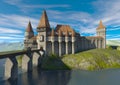 3D Rendering Medieval Castle Royalty Free Stock Photo