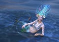 3D Rendering Fairy Tale Mermaid Royalty Free Stock Photo