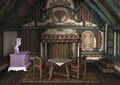 3D Rendering Fairytale Cottage Royalty Free Stock Photo