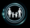 3D rendering family icon