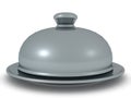 3D Rendering of fancy cloche serving platter